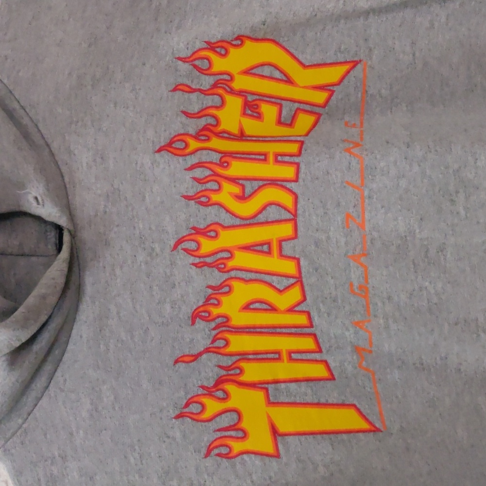 thrasher hoodie size LG